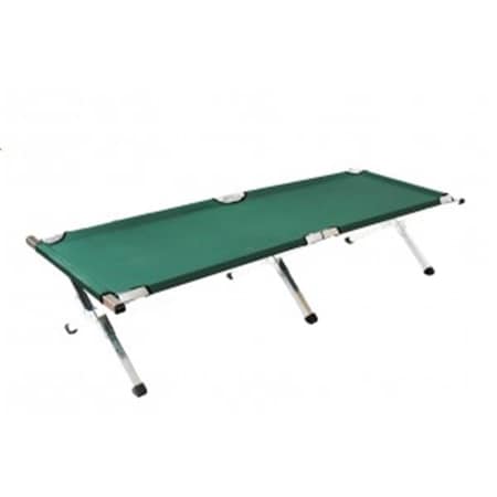 Kemp Usa Kemp USA 10-983 Aluminum Camp Military Folding Cot; Green 10-983